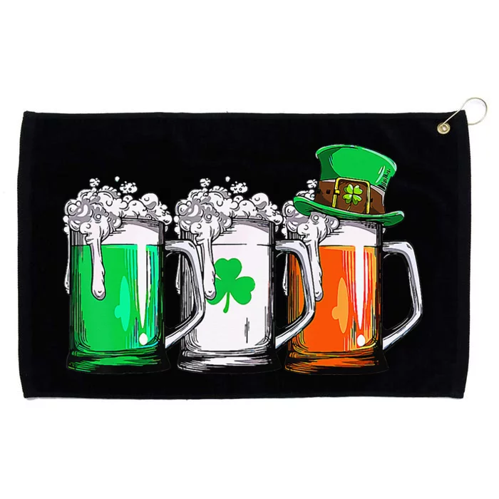 Irish Beer Tee Ireland Flag St Patricks Day Grommeted Golf Towel