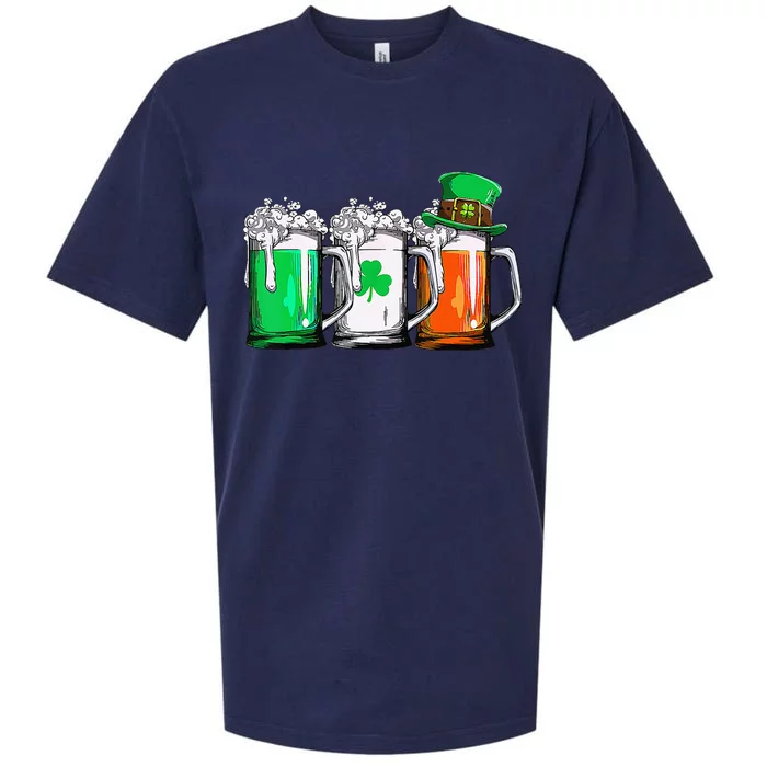 Irish Beer Tee Ireland Flag St Patricks Day Sueded Cloud Jersey T-Shirt