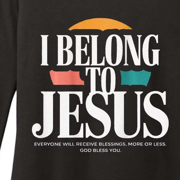 I Belong To Jesus Cross Minimalist Christian Womens CVC Long Sleeve Shirt