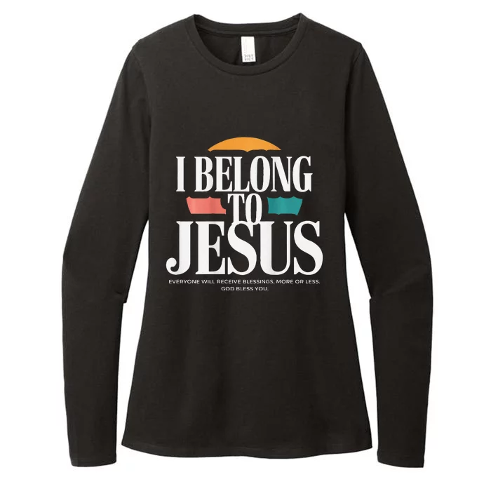 I Belong To Jesus Cross Minimalist Christian Womens CVC Long Sleeve Shirt