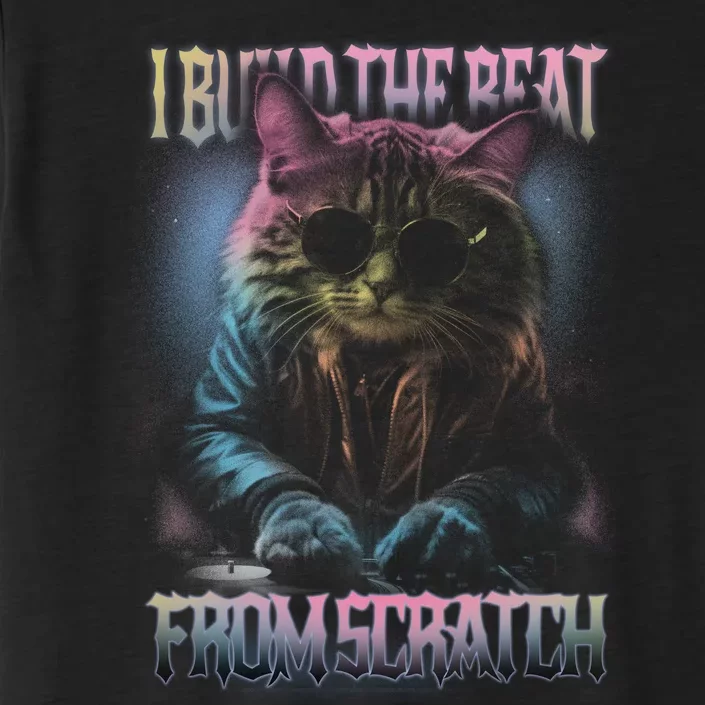 I Build The Beat From Scratch Funny Cosmic Dj Cat ChromaSoft Performance T-Shirt