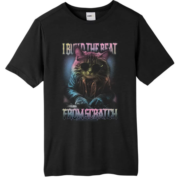 I Build The Beat From Scratch Funny Cosmic Dj Cat ChromaSoft Performance T-Shirt