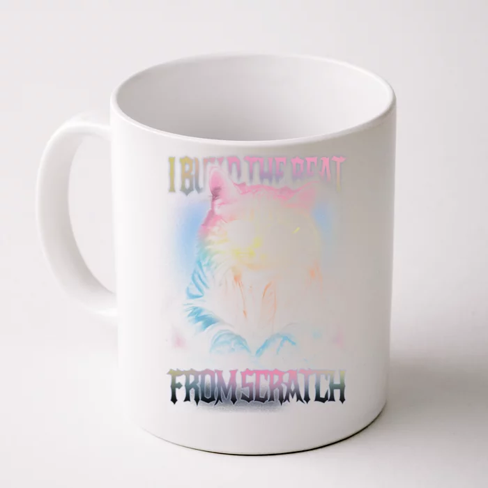 I Build The Beat From Scratch Funny Cosmic Dj Cat Front & Back Coffee Mug