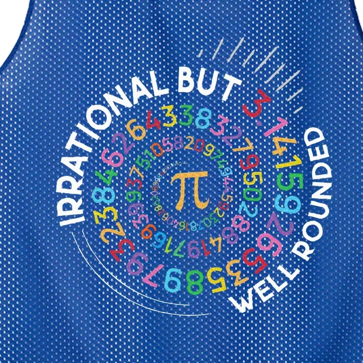 Irrational But Well Rounded Pi Day Math Teacher Mesh Reversible Basketball Jersey Tank