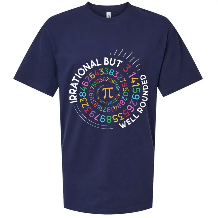 Irrational But Well Rounded Pi Day Math Teacher Sueded Cloud Jersey T-Shirt