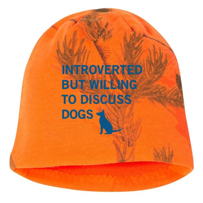 Introverted But Willing To Discuss Dogs Kati - Camo Knit Beanie