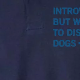 Introverted But Willing To Discuss Dogs Softstyle Adult Sport Polo