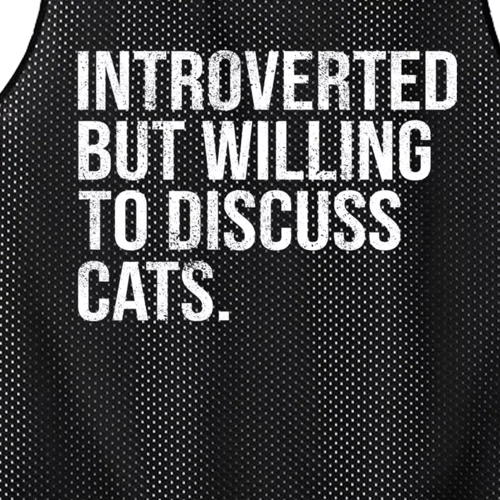 Introverted But Willing To Discuss Cats Introverts Mesh Reversible Basketball Jersey Tank