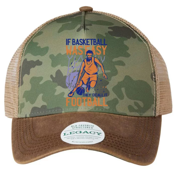 If Baseball Was Easy They'd Call It Football Funny Legacy Tie Dye Trucker Hat