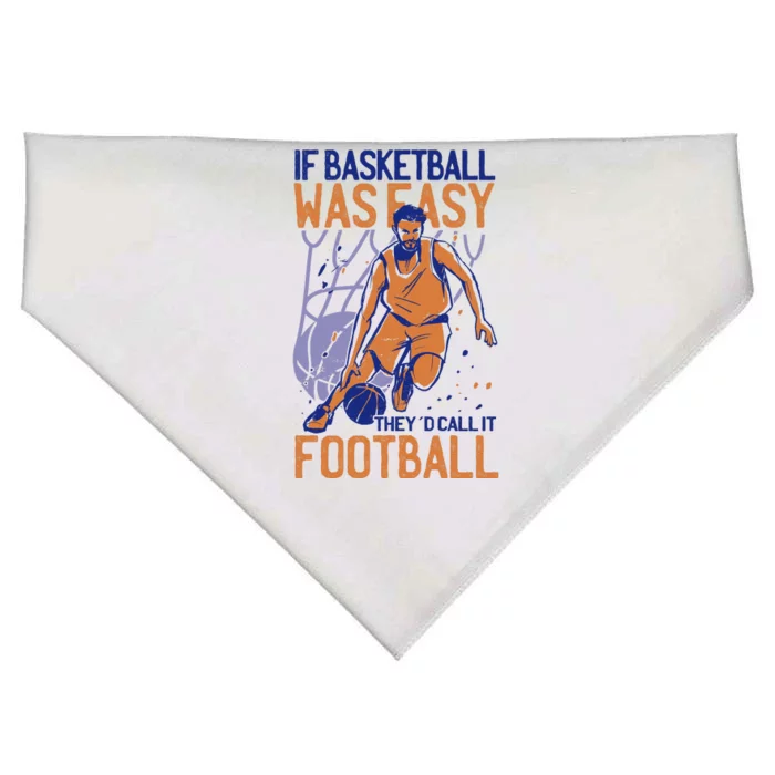 If Baseball Was Easy They'd Call It Football Funny USA-Made Doggie Bandana