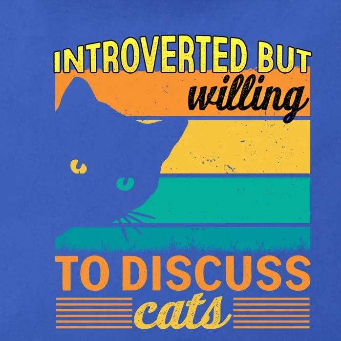 Introverted But Willing To Discuss Cats Gift Zip Tote Bag