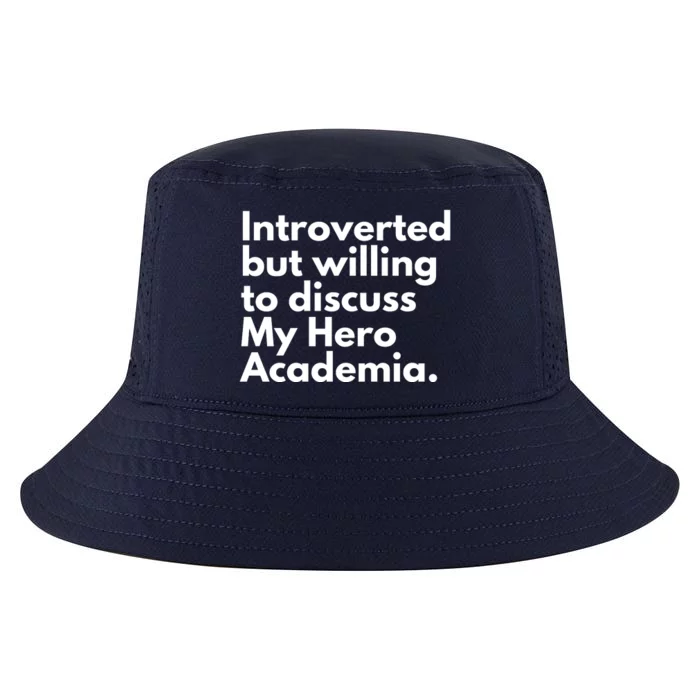 Introverted But Willing To Discuss My Hero Academia Cool Comfort Performance Bucket Hat