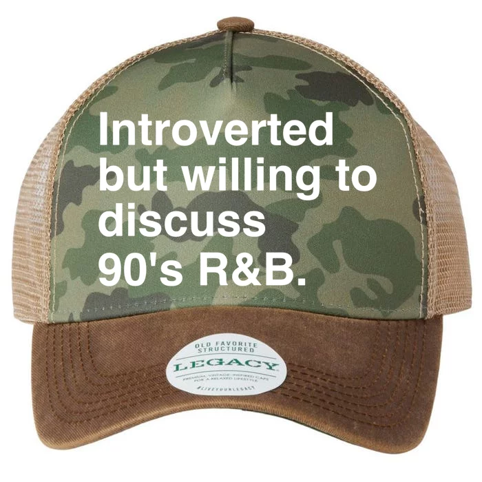 Introverted But Willing To Discuss 90's R And B Gift Legacy Tie Dye Trucker Hat