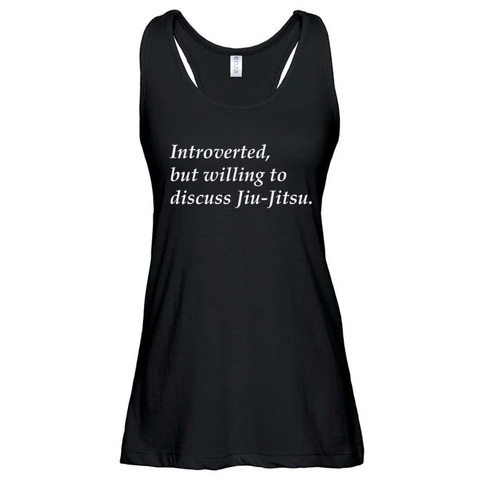 Introverted But Willing To Discuss JiuJitsu Ladies Essential Flowy Tank