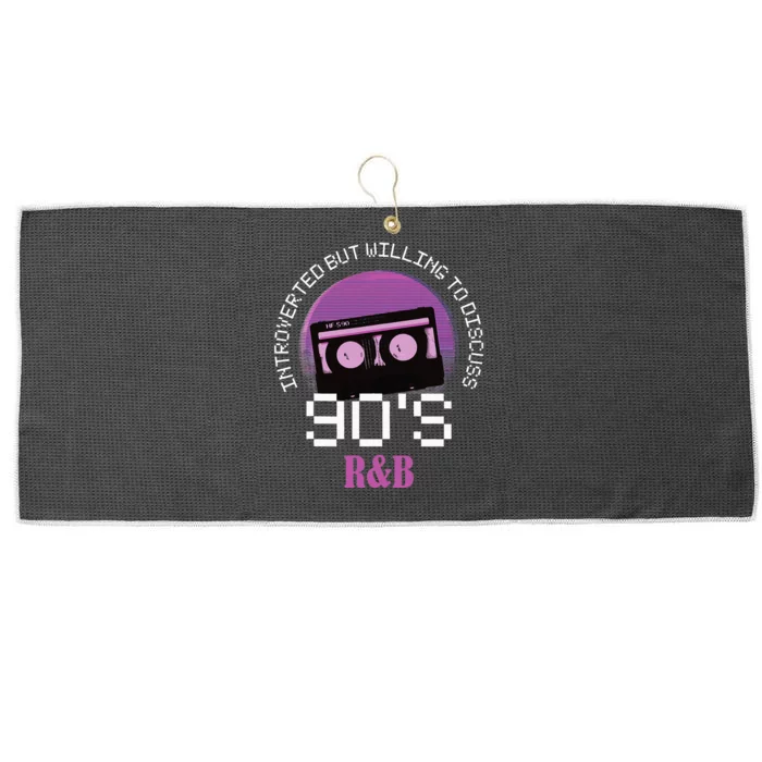 Introverted But Willing To Discuss 90s R&B Large Microfiber Waffle Golf Towel