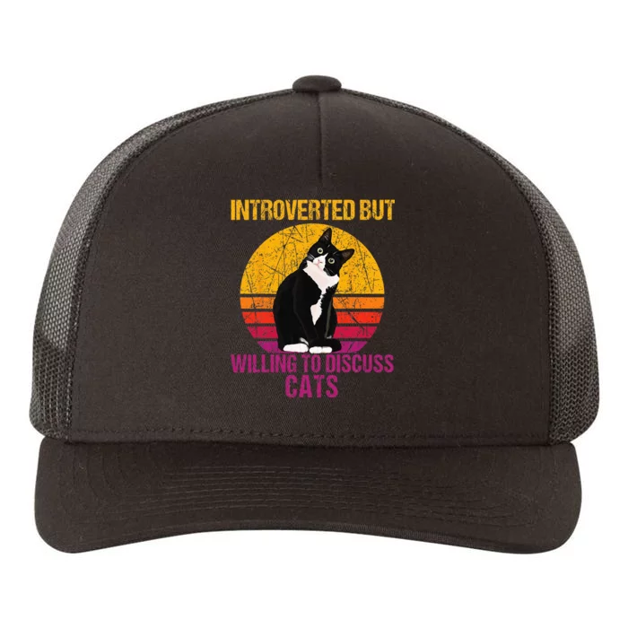 Introverted But Willing To Discuss Cats Yupoong Adult 5-Panel Trucker Hat