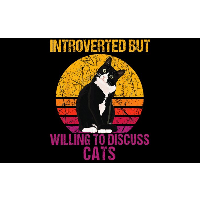 Introverted But Willing To Discuss Cats Bumper Sticker