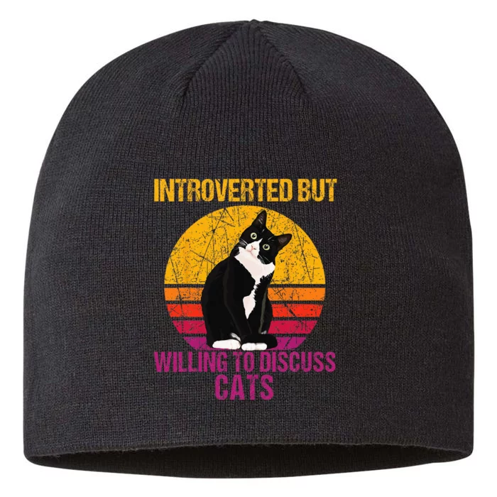 Introverted But Willing To Discuss Cats 8 1/2in Sustainable Knit Beanie