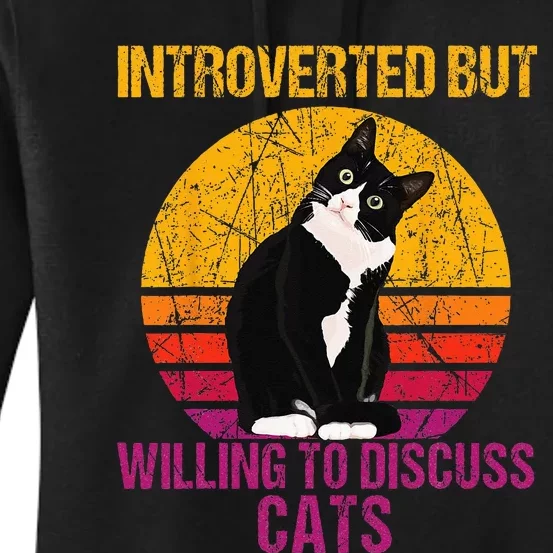 Introverted But Willing To Discuss Cats Women's Pullover Hoodie