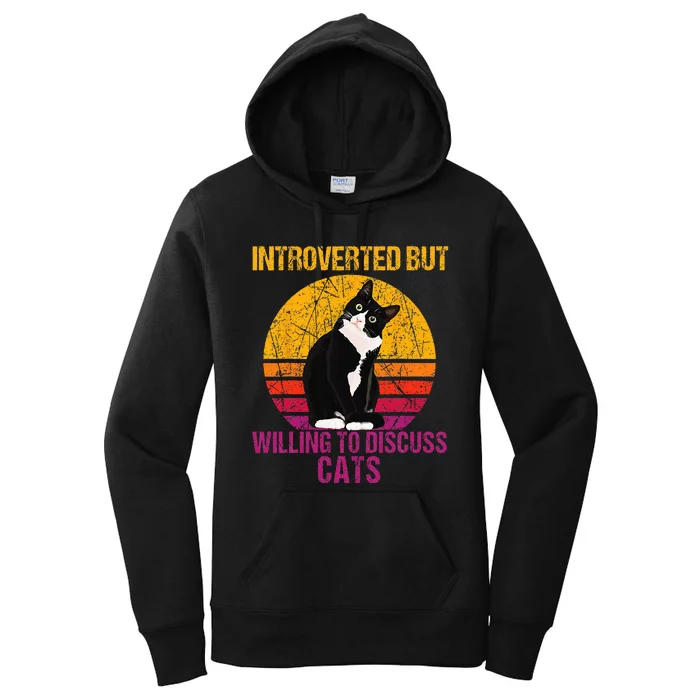 Introverted But Willing To Discuss Cats Women's Pullover Hoodie