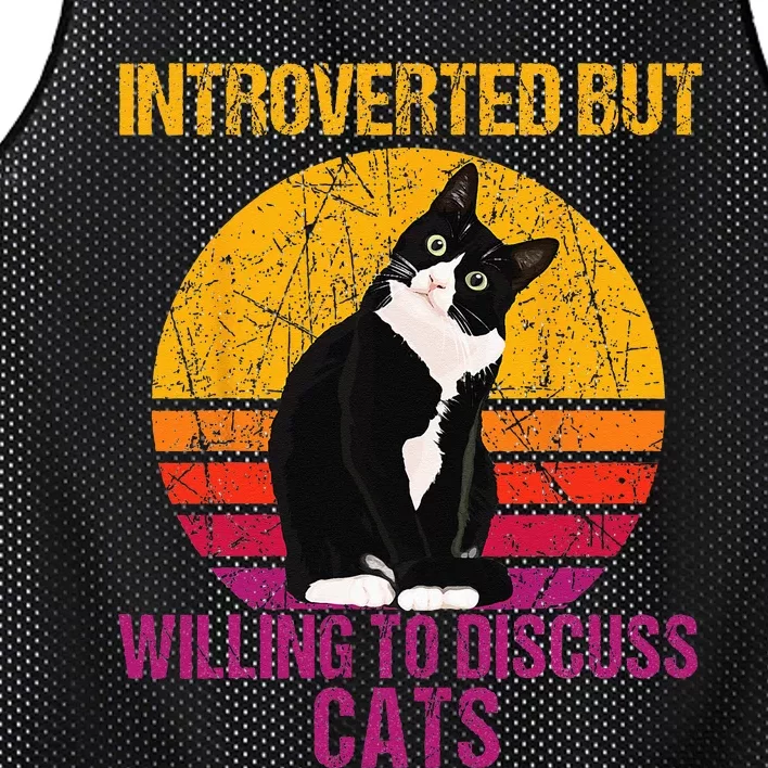 Introverted But Willing To Discuss Cats Mesh Reversible Basketball Jersey Tank