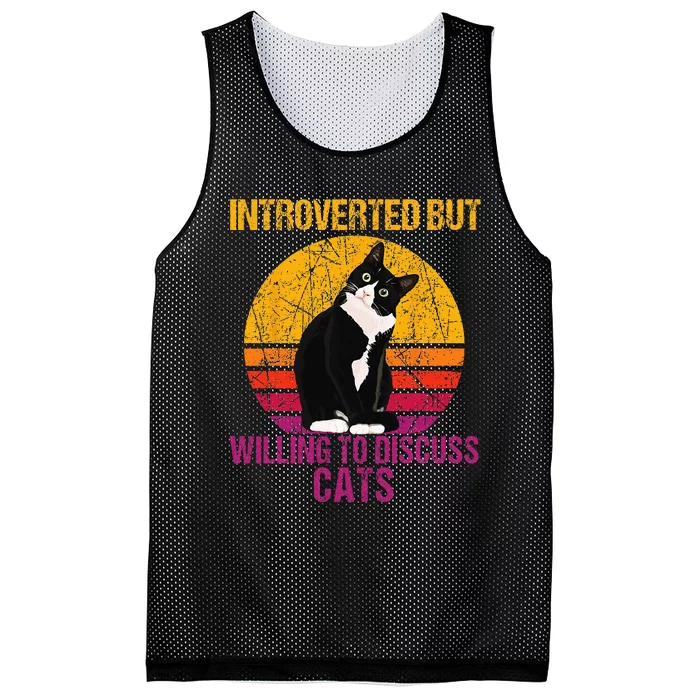 Introverted But Willing To Discuss Cats Mesh Reversible Basketball Jersey Tank