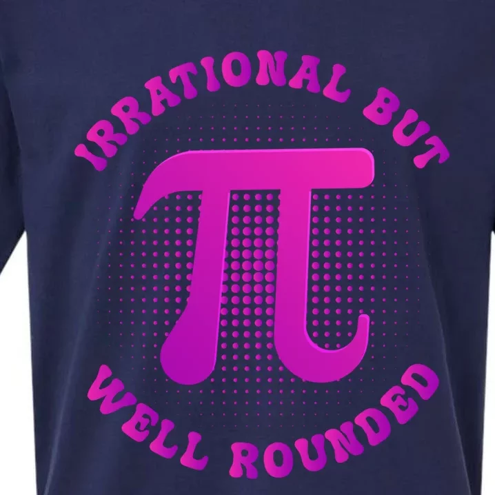 Irrational But Well Rounded Funny Pi Day 3 14 Teacher Math Cool Gift Sueded Cloud Jersey T-Shirt