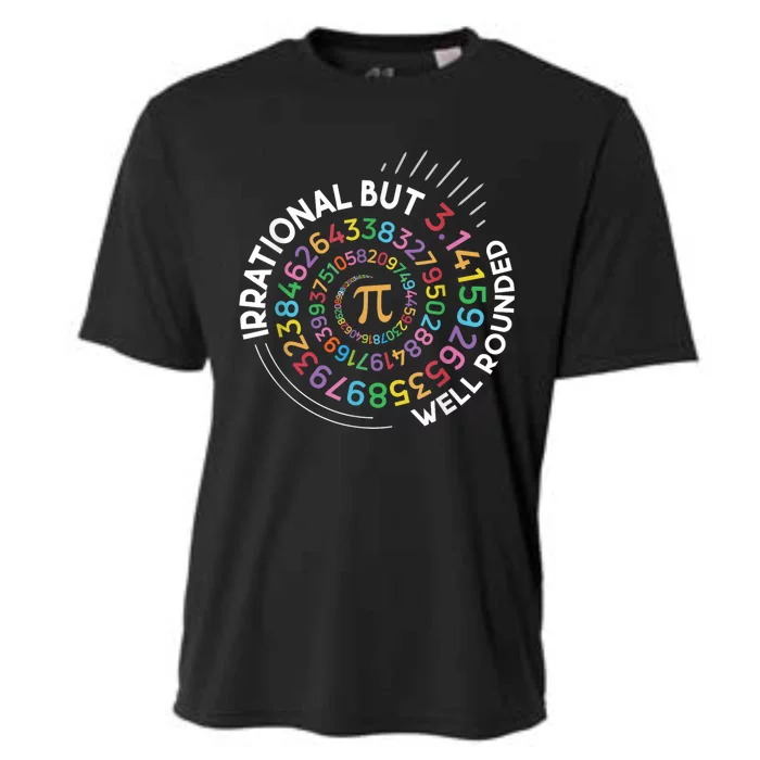 Irrational But Well Rounded Pi Day Math Teacher Student Geek Cooling Performance Crew T-Shirt