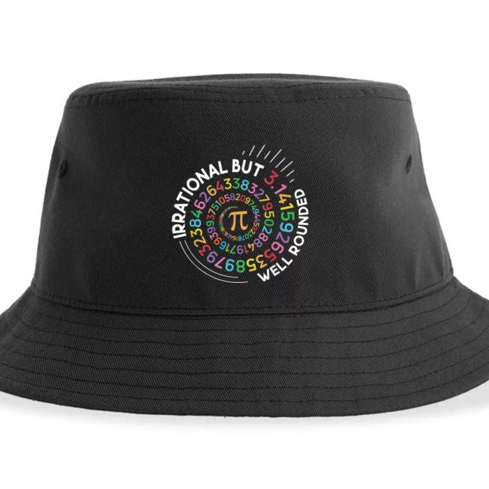 Irrational But Well Rounded Pi Day Math Teacher Student Geek Sustainable Bucket Hat