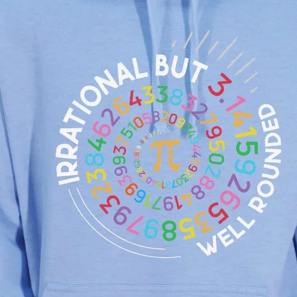 Irrational But Well Rounded Pi Day Math Teacher Student Geek Unisex Surf Hoodie