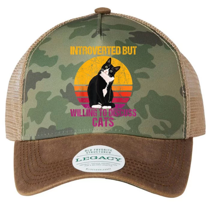 Introverted But Willing To Discuss Cats Legacy Tie Dye Trucker Hat