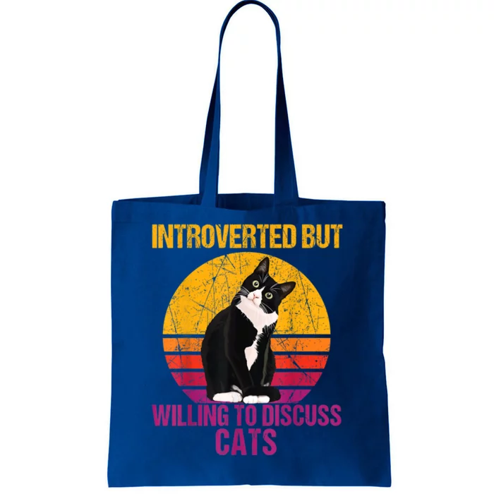 Introverted But Willing To Discuss Cats Tote Bag