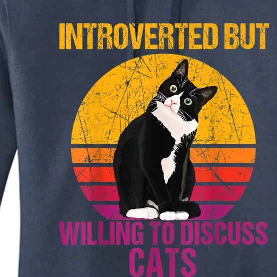 Introverted But Willing To Discuss Cats Women's Pullover Hoodie