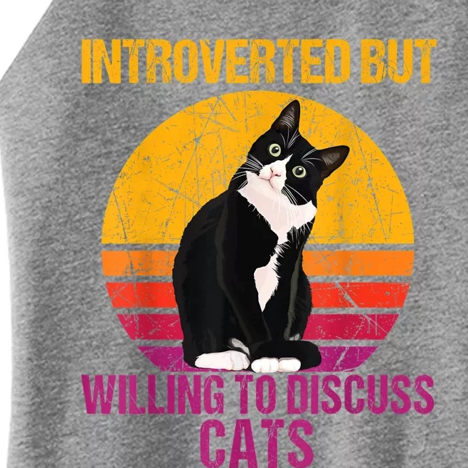 Introverted But Willing To Discuss Cats Women’s Perfect Tri Rocker Tank