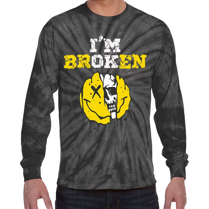 IM Broken Workout Running Invisible Illness Tie-Dye Long Sleeve Shirt