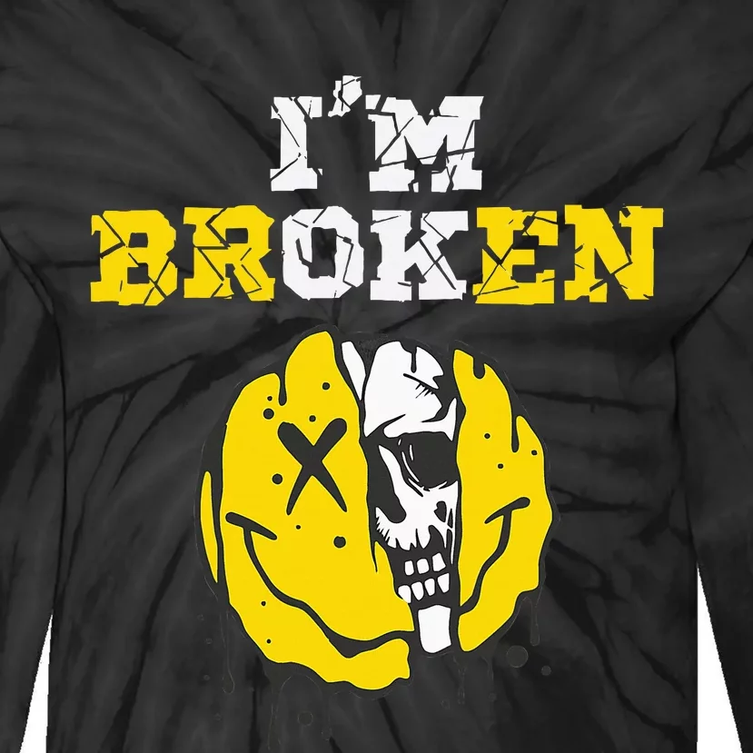 IM Broken Workout Running Invisible Illness Tie-Dye Long Sleeve Shirt