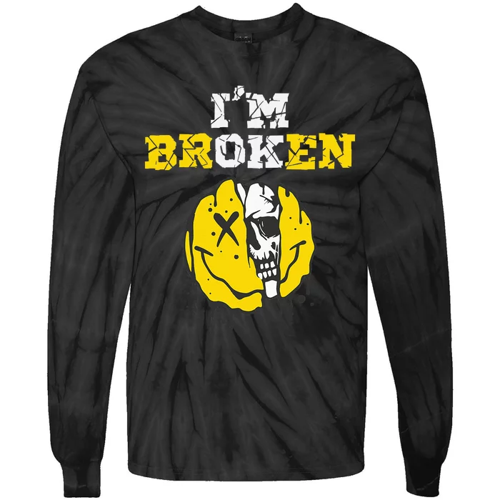 IM Broken Workout Running Invisible Illness Tie-Dye Long Sleeve Shirt