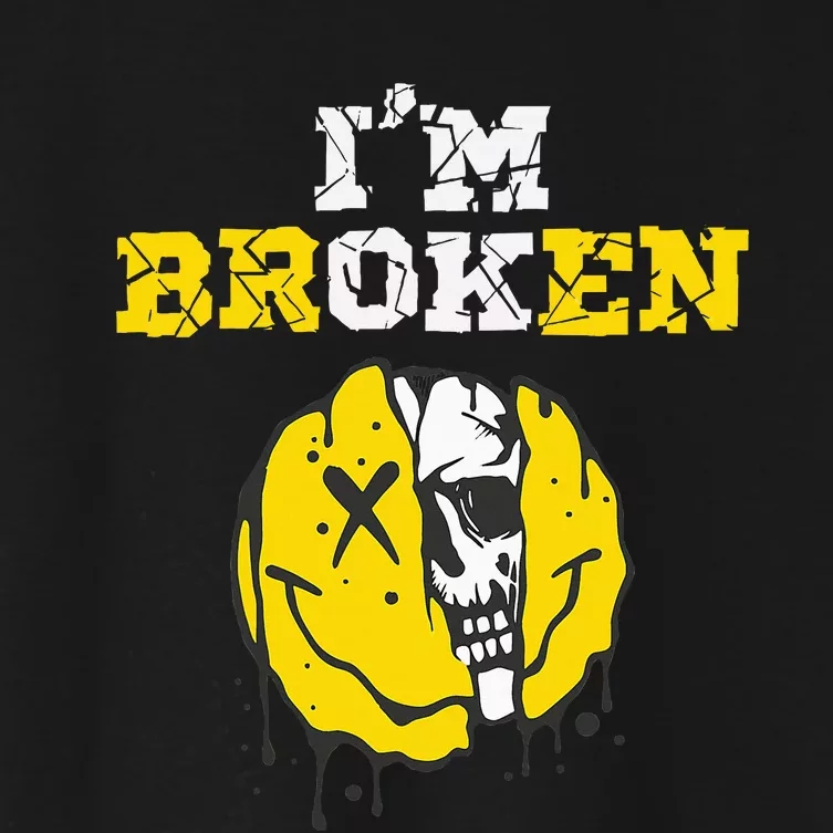 IM Broken Workout Running Invisible Illness Women's Crop Top Tee