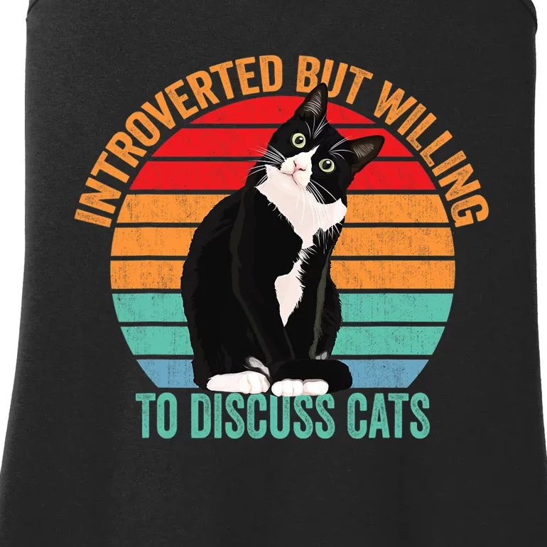 Introverted But Willing To Discuss Cats Introverted Cat Ladies Essential Tank