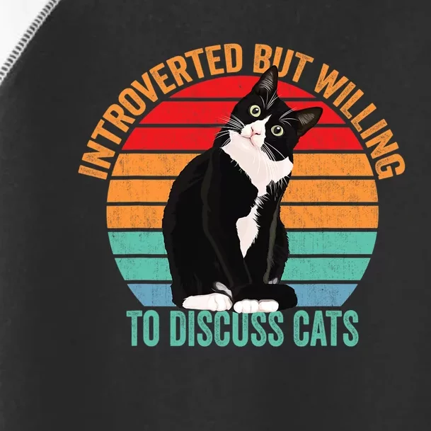 Introverted But Willing To Discuss Cats Introverted Cat Toddler Fine Jersey T-Shirt