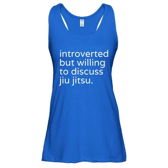 Introverted But Willing To Discuss JiuJitsu Ladies Essential Flowy Tank