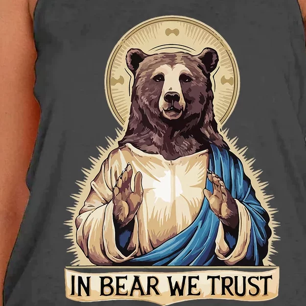 In Bear We Trust I Choose The Bear 2024 Women's Knotted Racerback Tank