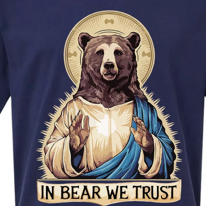 In Bear We Trust I Choose The Bear 2024 Sueded Cloud Jersey T-Shirt