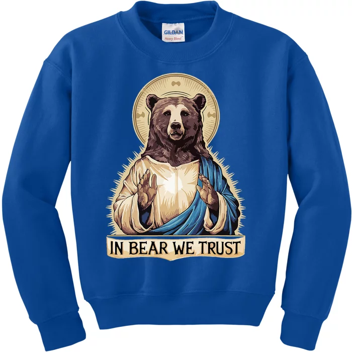 In Bear We Trust I Choose The Bear 2024 Kids Sweatshirt