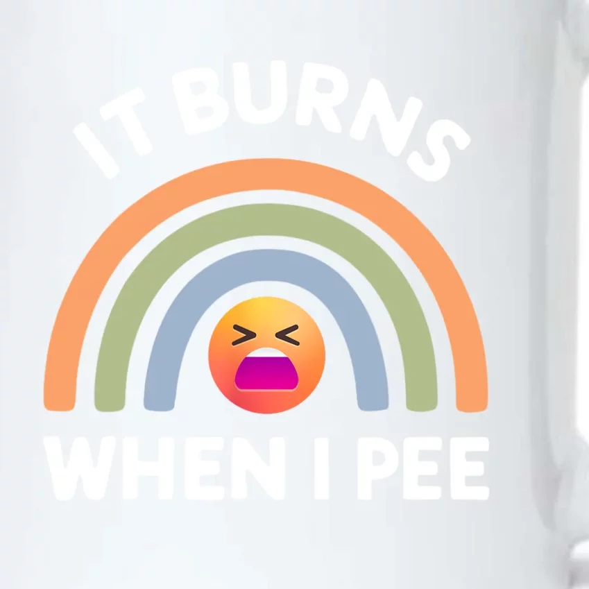 It Burns When I Pee Funny Sarcastic Black Color Changing Mug