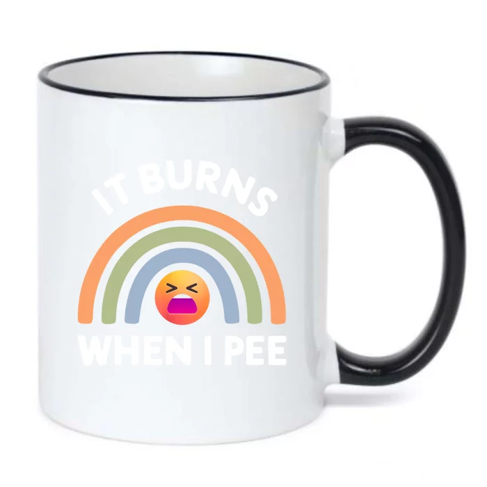 It Burns When I Pee Funny Sarcastic Black Color Changing Mug