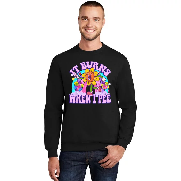 It Burns When I Pee Funny Sarcastic Ironic Inappropriate Sweatshirt