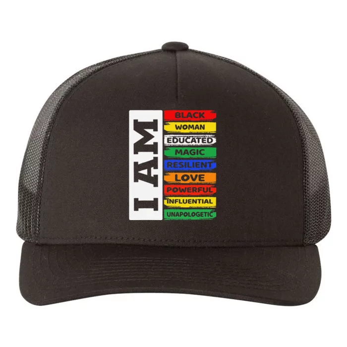 I'm Black Woman African American  Pride Juneteenth Yupoong Adult 5-Panel Trucker Hat