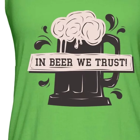 In Beer We Trust Ladies Essential Flowy Tank