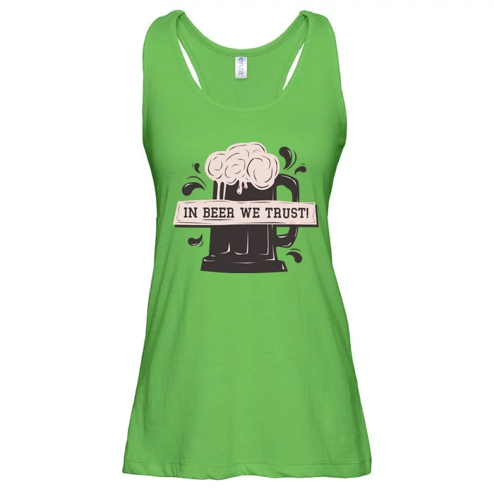 In Beer We Trust Ladies Essential Flowy Tank